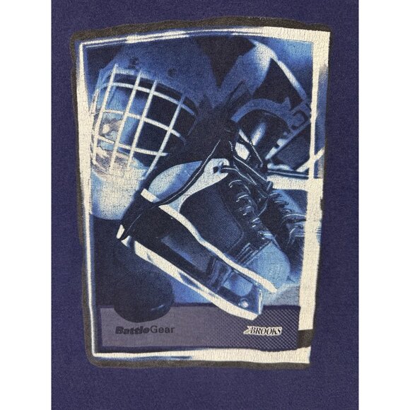 Vintage 90's Brooks Shoes Promo Sneakers Battle Gear Canada Made Large Rare Tee - Picture 4 of 16